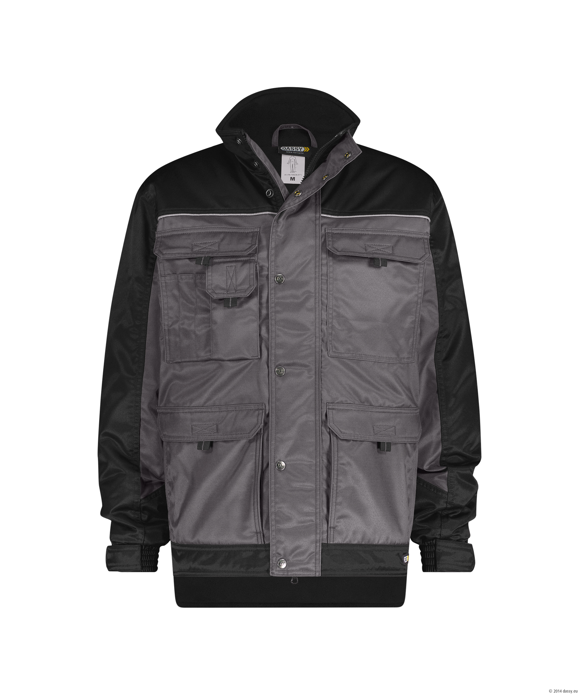 color_front-tignes-cementgrijs-zwart Zimska jakna Tignes - Slika 1